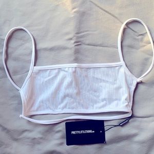Pretty Little Thing strappy ribbed bralette